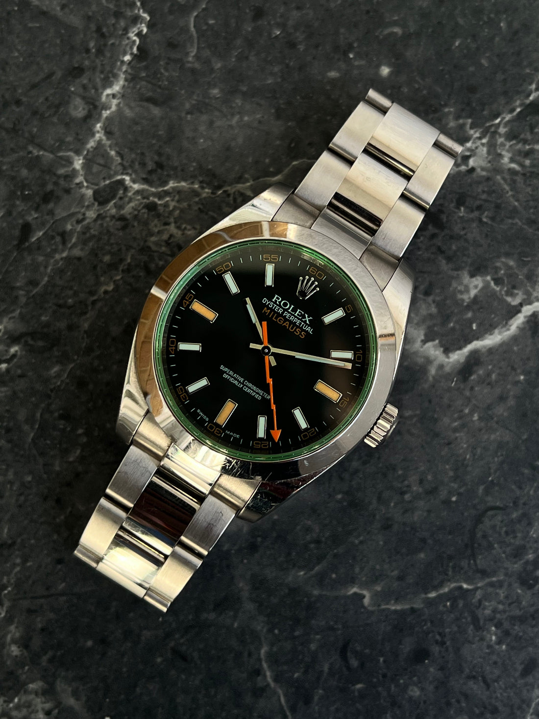 Rolex Milgauss “Green Glass” ref. 116400GV